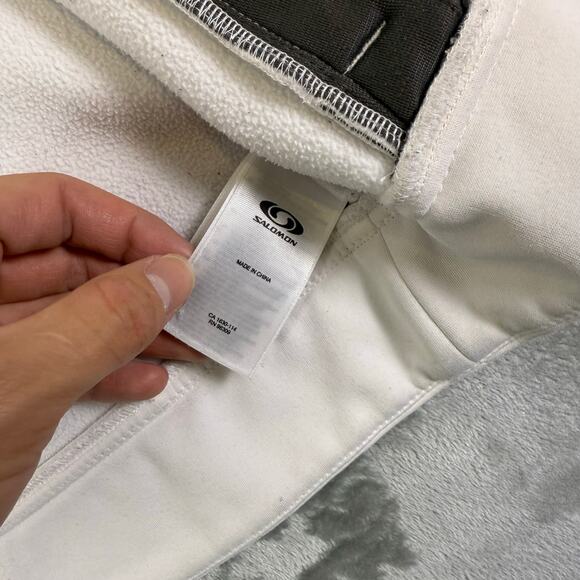 VTG Y2K Salomon white soft shell fleece lined activewear jacket womens Small - Picture 5 of 11
